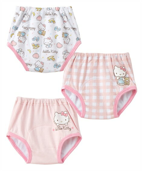 [3-piece set] [Sanrio] 3-layer training pants set (girls) (Hello Kitty My Melo) Children's underwear Kids innerwear Toy training Training pants Bed wetting pants Waterproof pants Children Nissen Nissen Spring